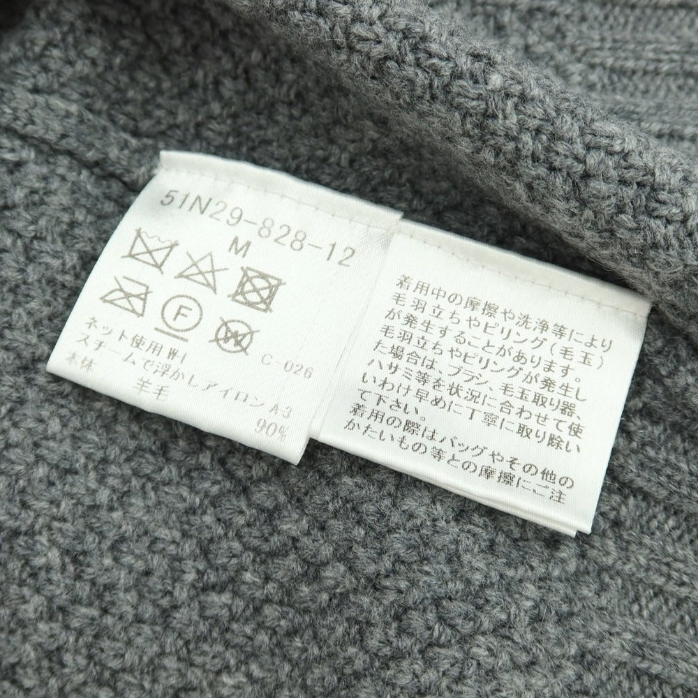 【中古】ブラックレーベル クレストブリッジ BLACK LABELCRESTBRIDGE ミドルゲージ ウールカシミヤ クルーネック プルオーバーニット ピンクxオフホワイト【サイズM】【 状態ランクB 】【 メンズ 】