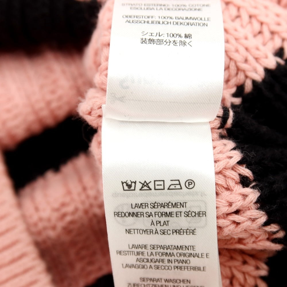 【中古】シュプリーム Supreme 2025年春夏 Loose Gauge Stripe Small Box Sweater プルオーバーニット ピンクxブラック【サイズM】【 状態ランクB 】【 メンズ 】