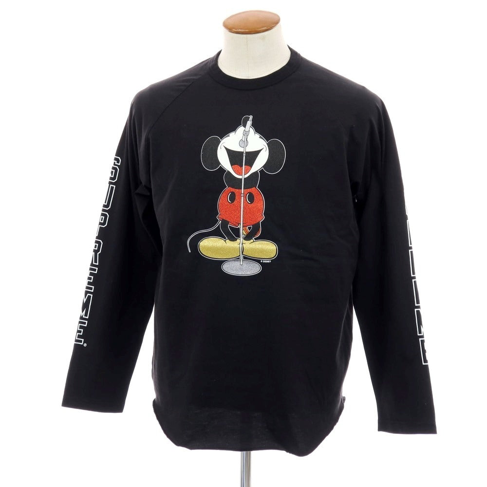 【中古】シュプリーム Supreme × Number (N)ine、Mickey Mouse 2025年秋冬 Raglan L/S Top 長袖Tシャツ ブラック【サイズM】【 状態ランクA 】【 メンズ 】