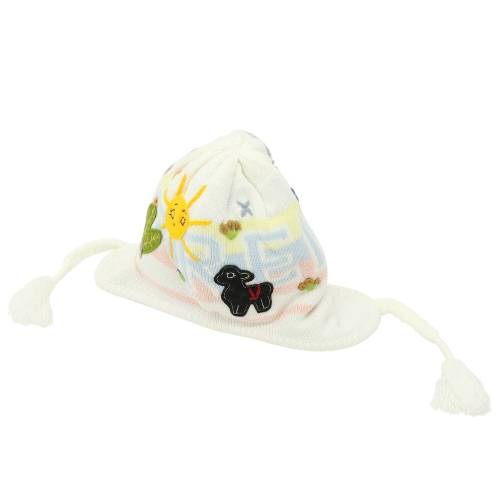 【中古】シュプリーム Supreme 2025年秋冬 Felt Applique Earflap Beanie ニットキャップ ホワイト【サイズ58cm(ONE SIZE)】【 状態ランクA 】【 メンズ 】