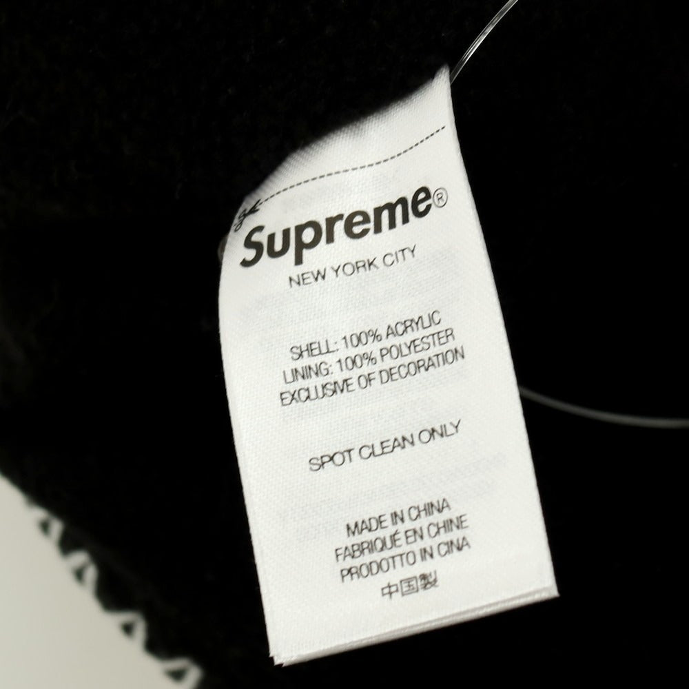 【中古】シュプリーム Supreme 2025年秋冬 Felt Applique Earflap Beanie ニットキャップ ホワイト【 サイズ58cm(ONE SIZE) 】【 状態ランクA 】【 メンズ 】