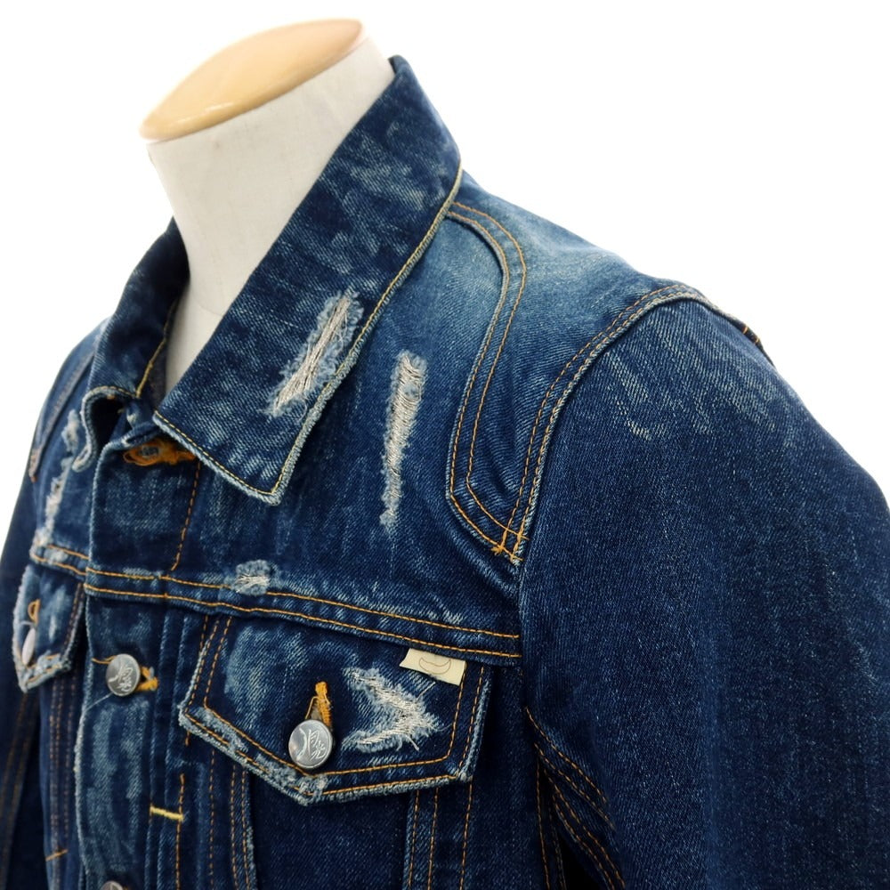 【中古】ゲッコー GEKKO デニムジャケット ジージャン ネイビー【サイズ44】【 状態ランクB 】【 メンズ 】