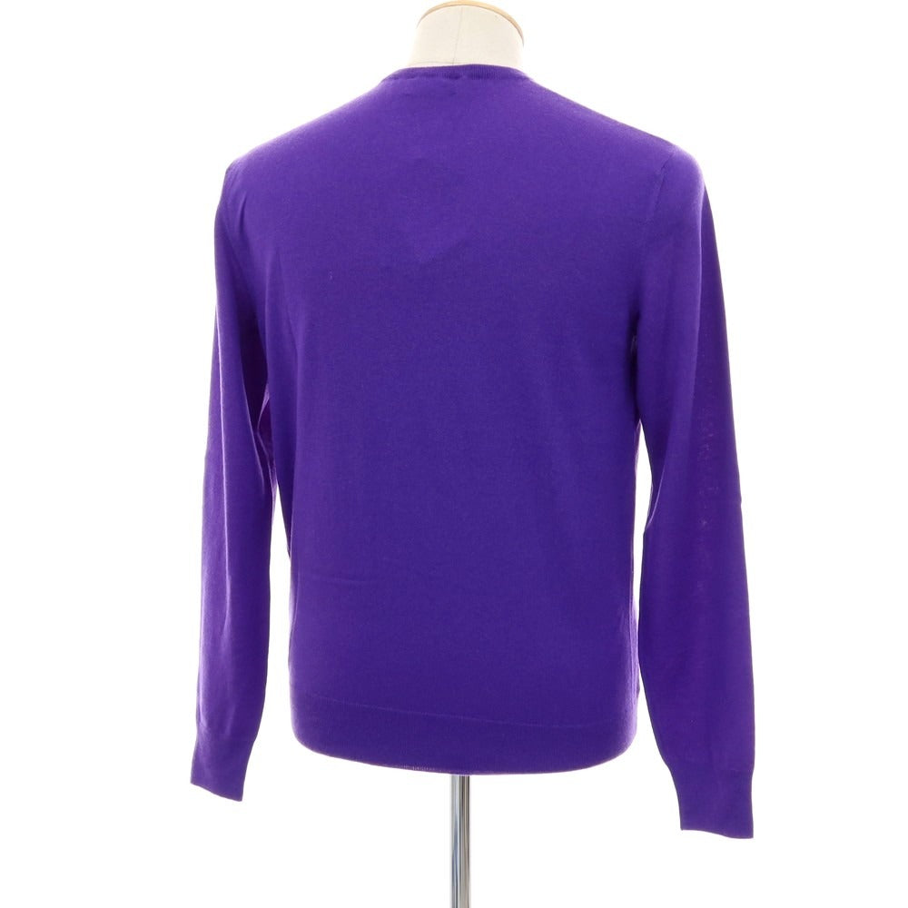 【中古】ラルフローレン パープルレーベル RalphLauren Collection Purple Label ハイゲージ カシミヤ クルーネック プルオーバーニット パープル【サイズS】【 状態ランクA 】【 メンズ 】