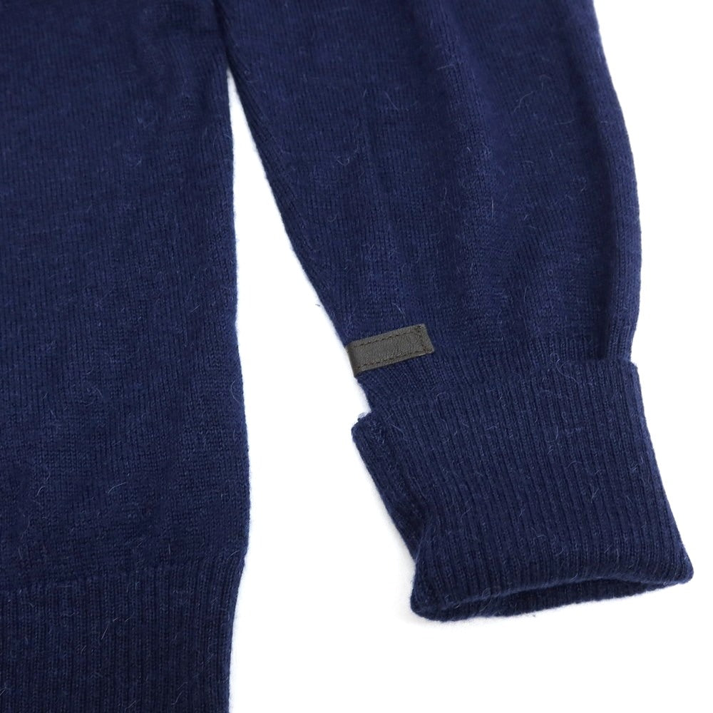 【中古】イノウエブラザーズ THE INOUE BROTHERS ハイゲージ アルパカ クルーネック プルオーバーニット ネイビー【サイズS】【 状態ランクA 】【 メンズ 】