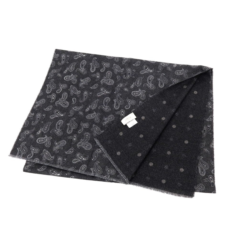 【中古】アルテア Altea ウール ペイズリー柄 ストール ダークグレー【 状態ランクB 】【 メンズ 】