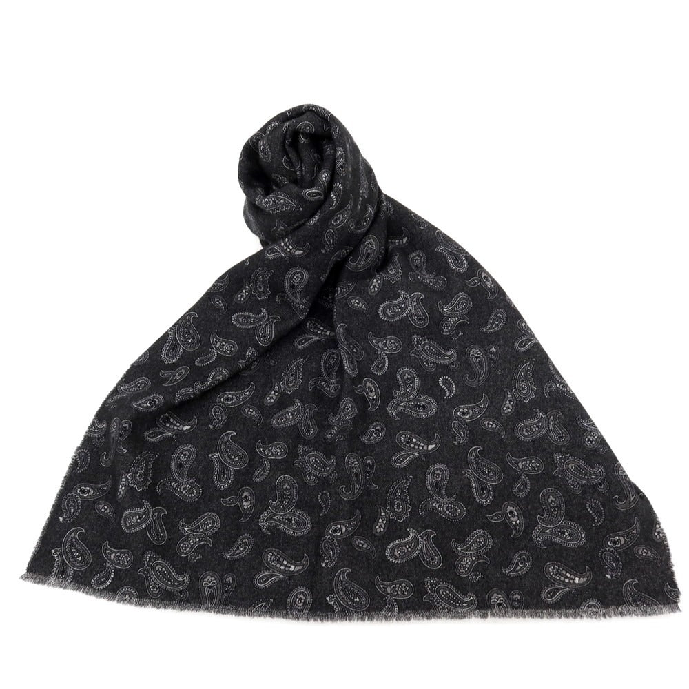 【中古】アルテア Altea ウール ペイズリー柄 ストール ダークグレー【 状態ランクB 】【 メンズ 】