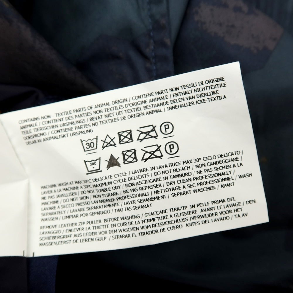 【中古】ウールリッチ WOOLRICH リバーシブル コットンナイロン×ポリエステル スタンドカラー ジップアップブルゾン ネイビー【サイズS】【 状態ランクB 】【 メンズ 】