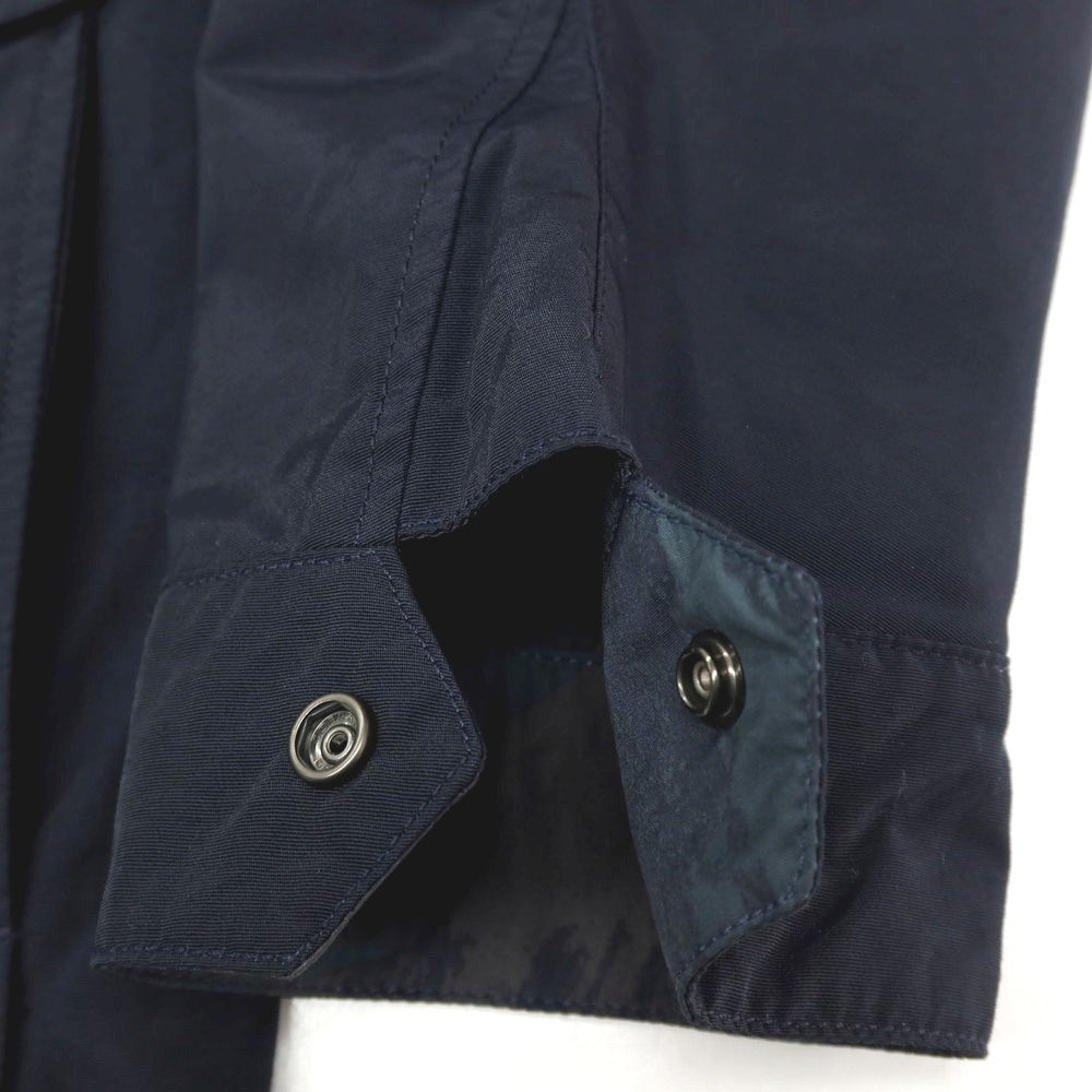 【中古】ウールリッチ WOOLRICH リバーシブル コットンナイロン×ポリエステル スタンドカラー ジップアップブルゾン ネイビー【サイズS】【 状態ランクB 】【 メンズ 】