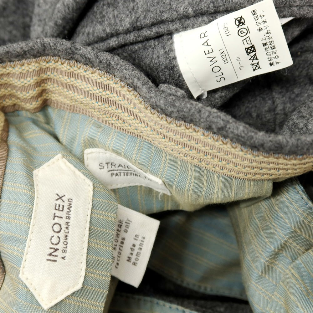 【中古】インコテックス INCOTEX SUPER100’S ウール ドレススラックスパンツ グレー【サイズ50】【 状態ランクB 】【 メンズ 】