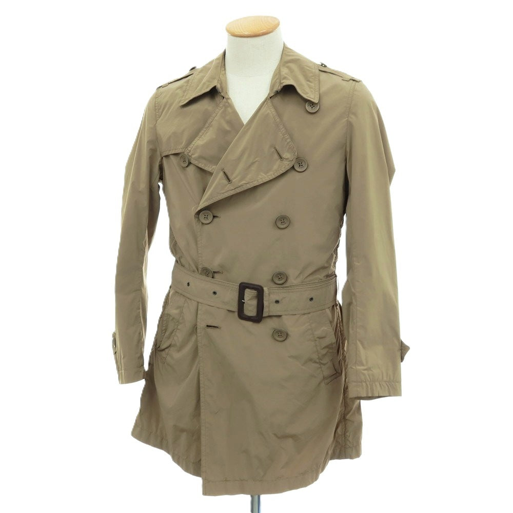 【中古】ヘルノ Herno ポリエステルナイロン トレンチコート ベージュ【サイズ42】【 状態ランクC 】【 メンズ 】