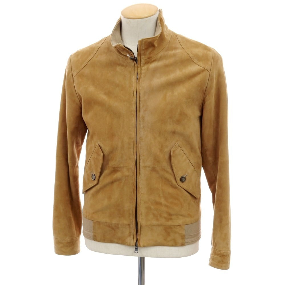 【中古】エンメティ EMMETI ゴートスエード レザーブルゾン ゴートスエード マスタード【サイズ42】【 状態ランクC 】【 メンズ 】