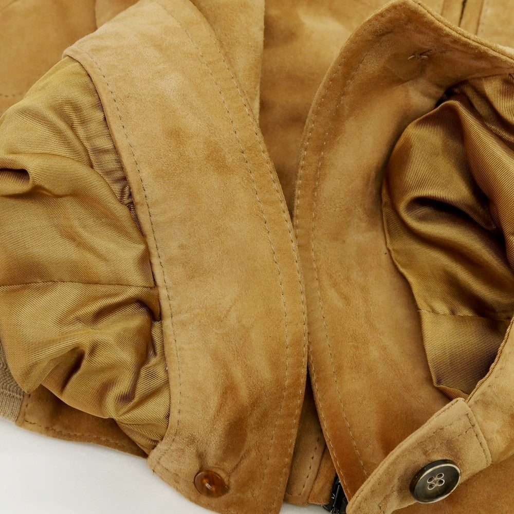 【中古】エンメティ EMMETI ゴートスエード レザーブルゾン ゴートスエード マスタード【サイズ42】【 状態ランクC 】【 メンズ 】