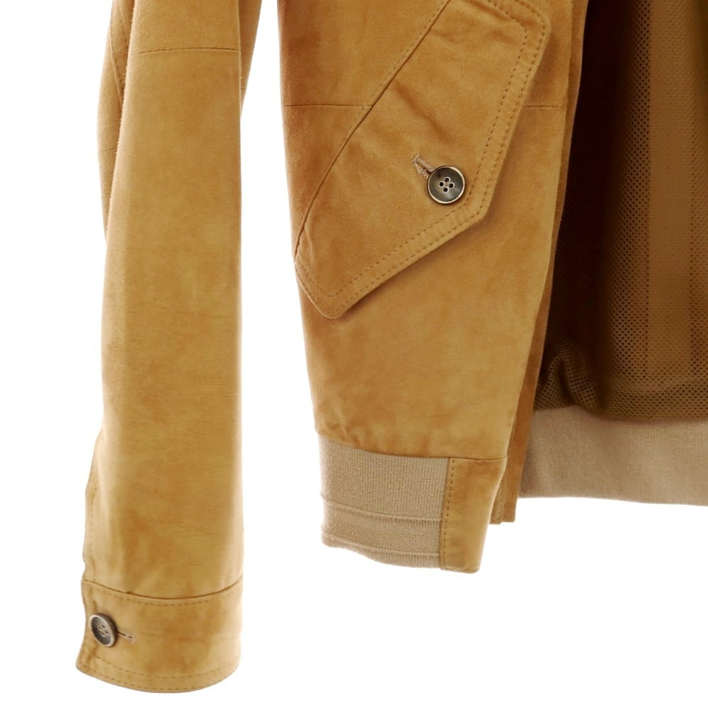 【中古】エンメティ EMMETI ゴートスエード レザーブルゾン ゴートスエード マスタード【サイズ42】【 状態ランクC 】【 メンズ 】