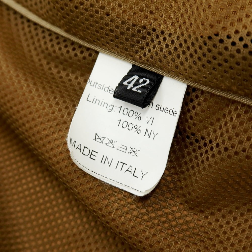 【中古】エンメティ EMMETI ゴートスエード レザーブルゾン ゴートスエード マスタード【サイズ42】【 状態ランクC 】【 メンズ 】