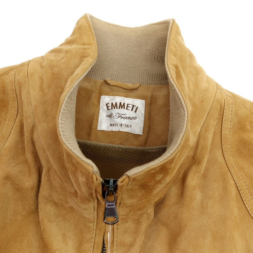 【中古】エンメティ EMMETI ゴートスエード レザーブルゾン ゴートスエード マスタード【サイズ42】【 状態ランクC 】【 メンズ 】
