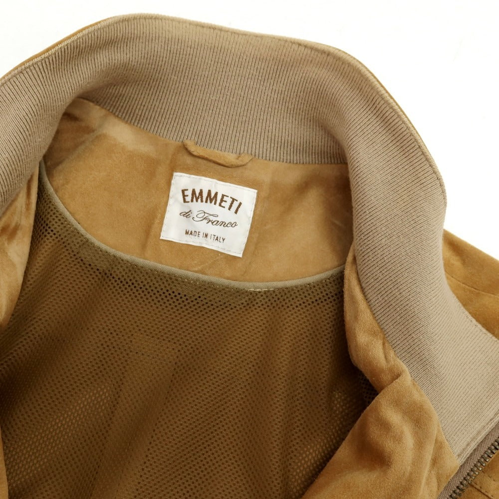 【中古】エンメティ EMMETI ゴートスエード レザーブルゾン ゴートスエード マスタード【サイズ42】【 状態ランクC 】【 メンズ 】