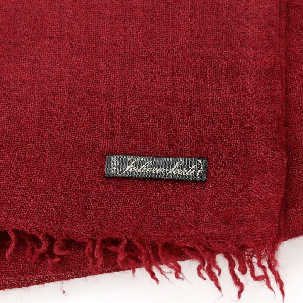 【中古】ファリエロサルティ Faliero Sarti ウール ストール レッド【 状態ランクC 】【 メンズ 】