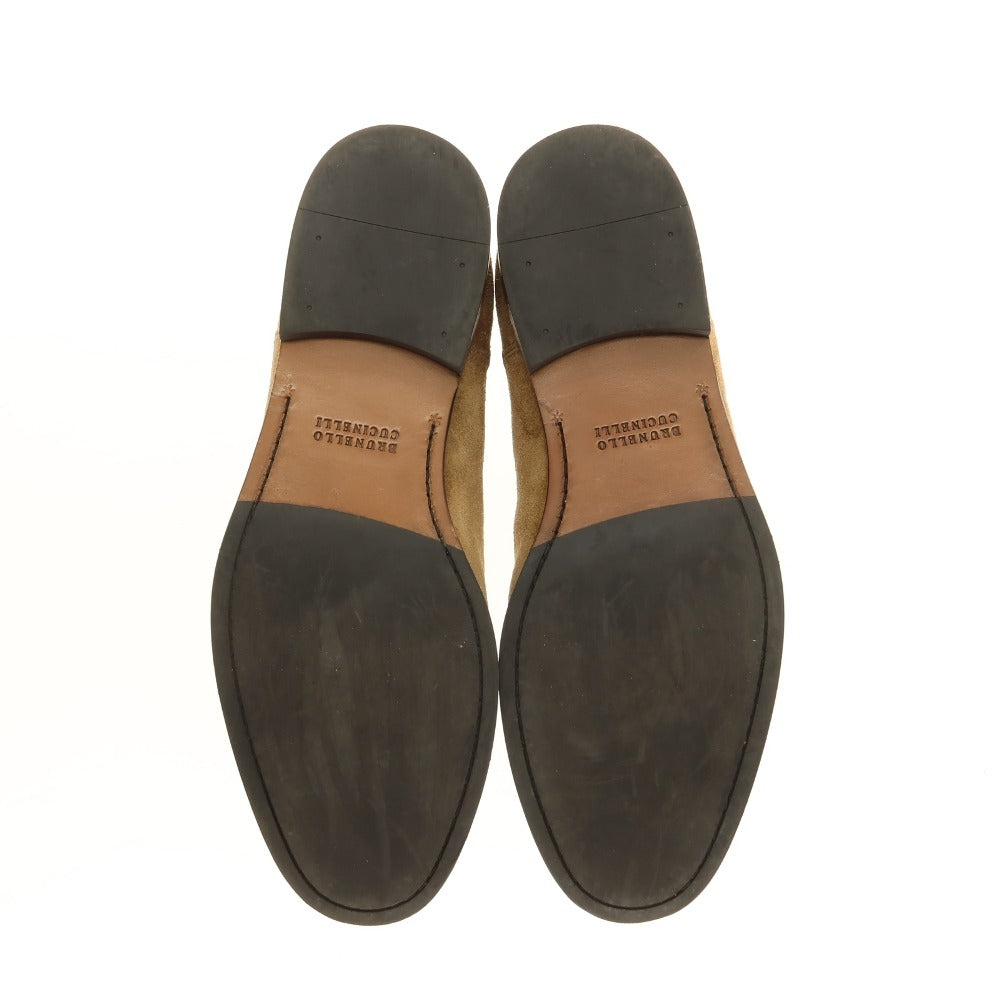 【中古】ブルネロクチネリ Brunello Cucinelli スエード サイドゴアブーツ ベージュ【サイズ41】【 状態ランクB 】【 メンズ 】