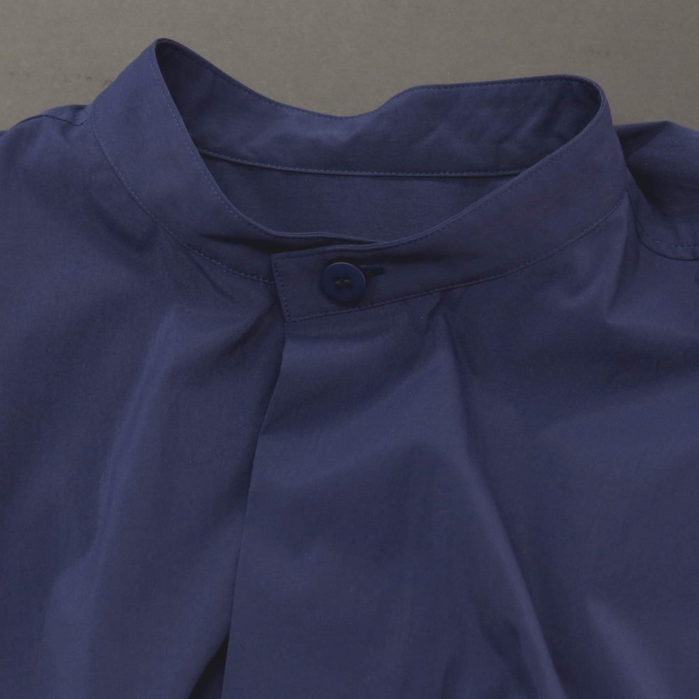 【中古】アイム メン IM MEN 2025年秋冬 ポリエステル系 スタンドカラー カジュアルシャツ ネイビー【サイズ表記なし(L位)】【 状態ランクA 】【 メンズ 】