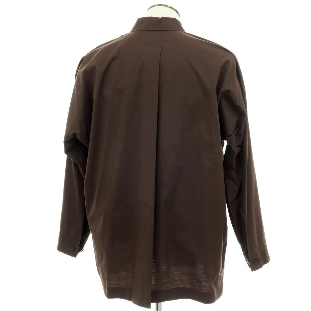 【中古】オム プリッセ イッセイミヤケ HOMME PLISSE ISSEY MIYAKE 2025年春夏 コットンナイロン カジュアルシャツ ブラウン【サイズ3】【 状態ランクA 】【 メンズ 】