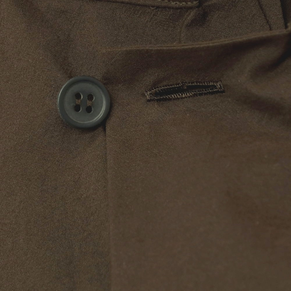 【中古】オム プリッセ イッセイミヤケ HOMME PLISSE ISSEY MIYAKE 2025年春夏 コットンナイロン カジュアルシャツ ブラウン【サイズ3】【 状態ランクA 】【 メンズ 】