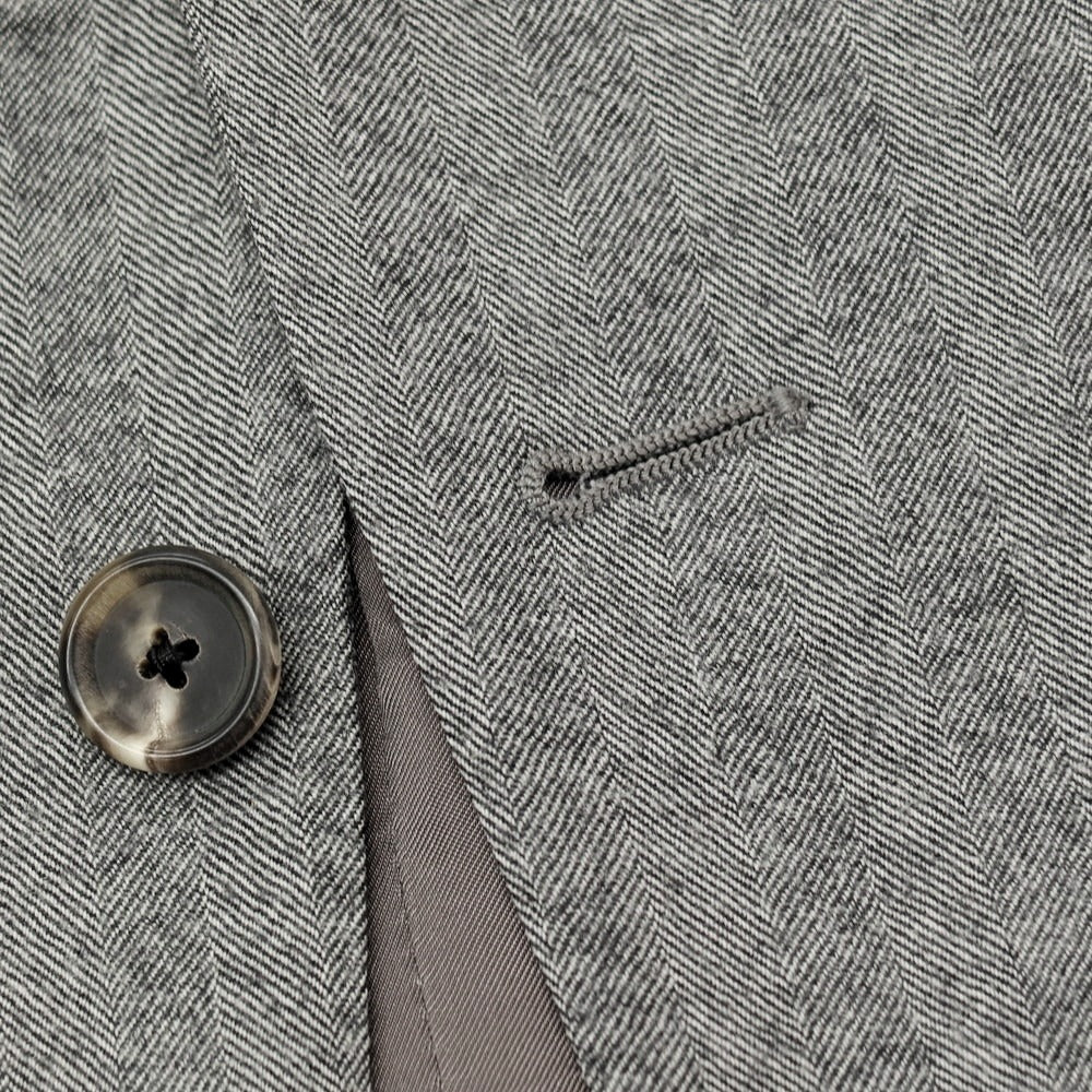 【中古】カルーゾ CARUSO ウールカシミヤ ヘリンボーン 3つボタンスーツ グレー【サイズ50】【 状態ランクB 】【 メンズ 】