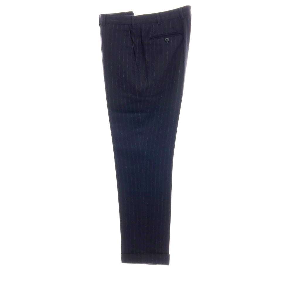 【中古】イザイア ISAIA GREGORY ウールカシミヤ ストライプ 3つボタンスーツ ネイビーxグレー【サイズ48】【 状態ランクC 】【 メンズ 】