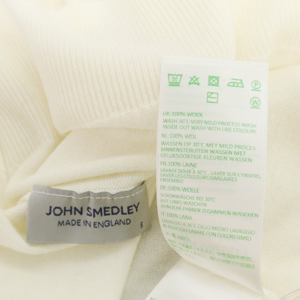 【中古】ジョンスメドレー JOHN SMEDLEY ウール タートルネック プルオーバーニット オフホワイト【サイズS】【 状態ランクB 】【 メンズ 】