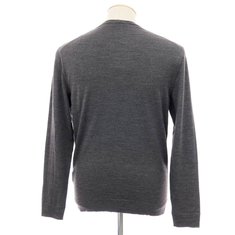 【中古】ドルモア DRUMOHR ハイゲージ ウール クルーネック プルオーバーニット グレー【サイズ46】【 状態ランクB 】【 メンズ 】