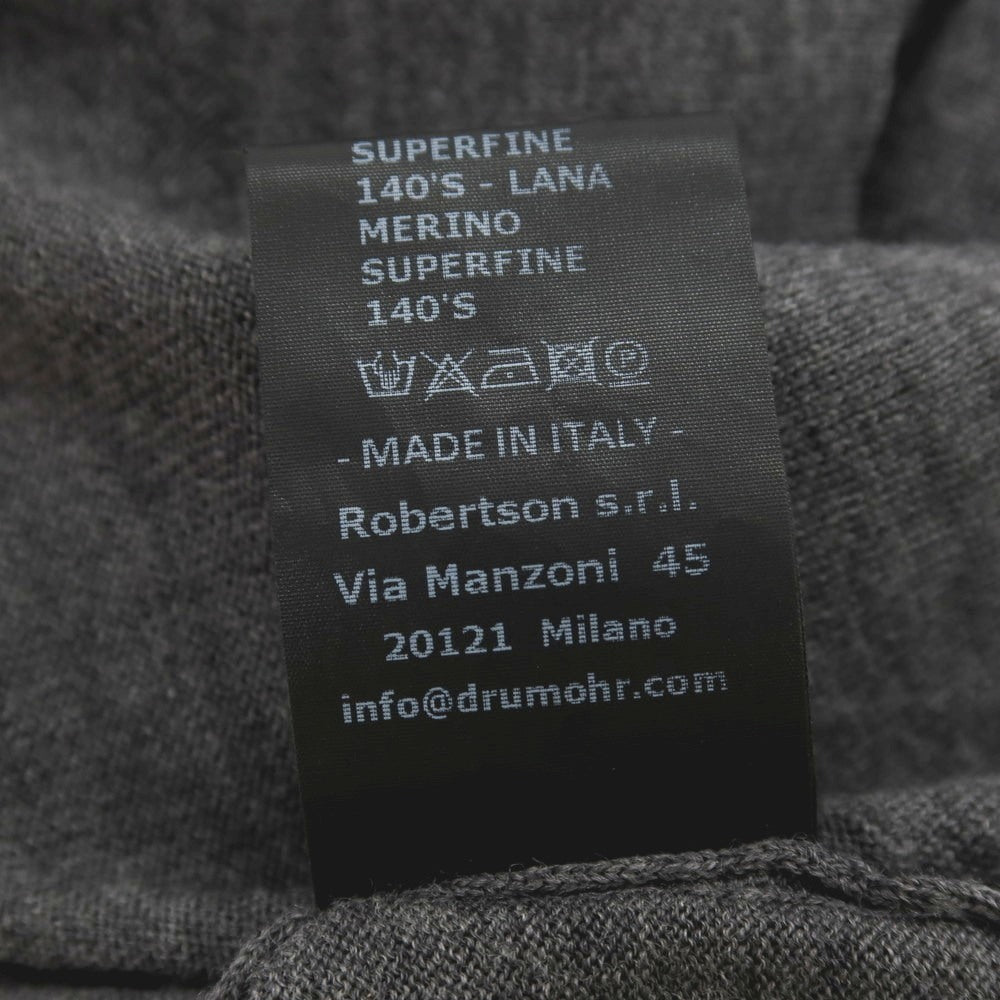 【中古】ドルモア DRUMOHR ハイゲージ ウール クルーネック プルオーバーニット グレー【サイズ46】【 状態ランクB 】【 メンズ 】