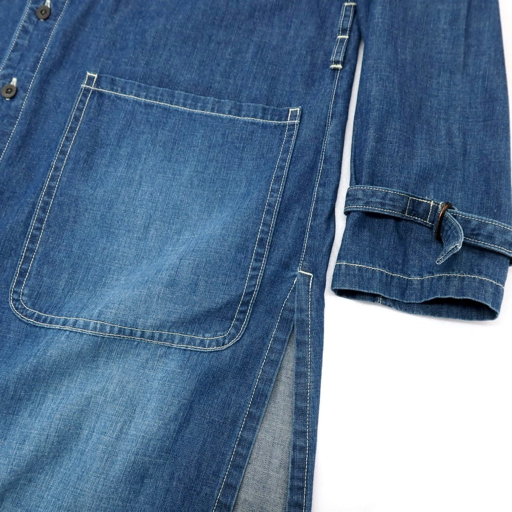 【中古】ヌードマサヒコマルヤマ nude:masahiko maruyama コットン デニム シャツロングコート ブルー【サイズ1】【 状態ランクB 】【 メンズ 】