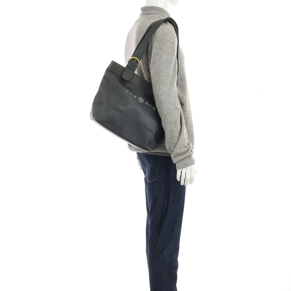 【中古】コーチ COACH レザー OLD REMAKE トートバッグ グレー【 状態ランクC 】【 ユニセックス 】