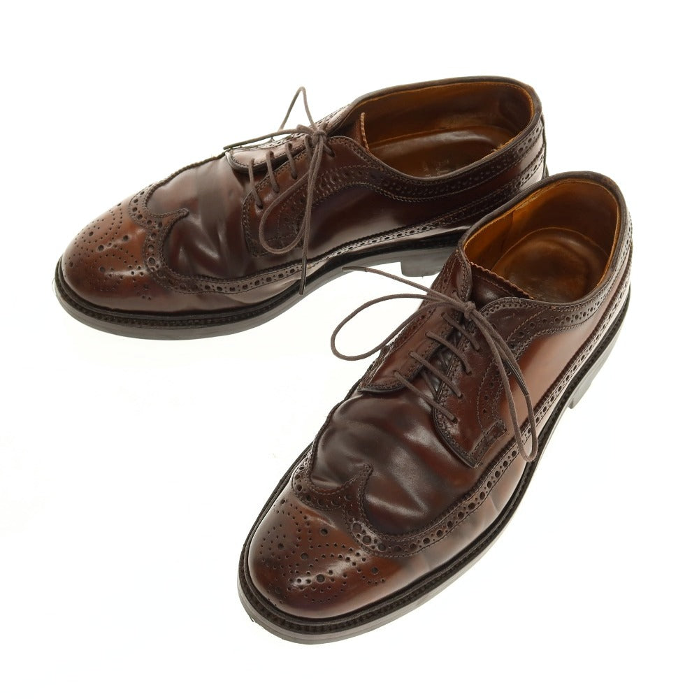 【中古】オールデン ALDEN 975 コードバン ロングウイングチップ ドレスシューズ ブラウン【サイズ7】【 状態ランクC 】【 メンズ 】