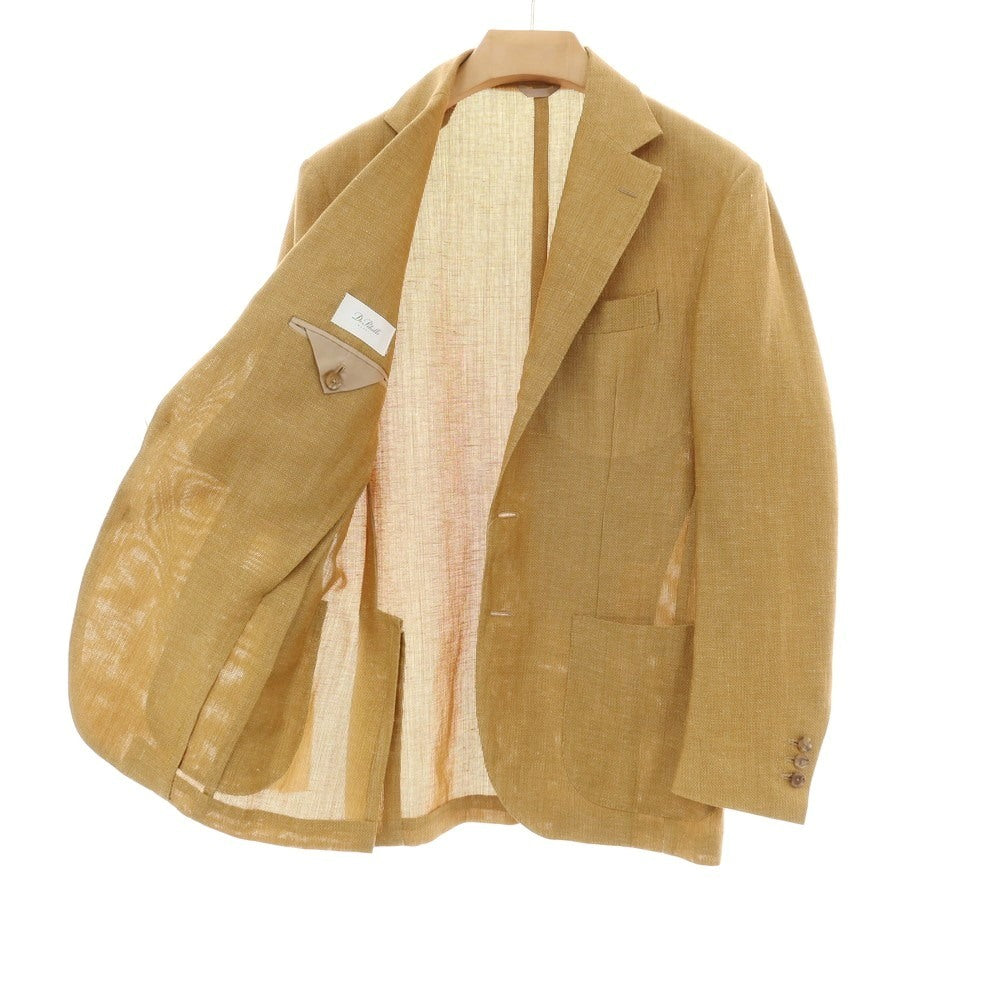 【中古】デペトリロ DE PETRILLO ウールリネン 3B テーラードジャケット イエローベージュ【サイズ48】【 状態ランクA 】【 メンズ 】