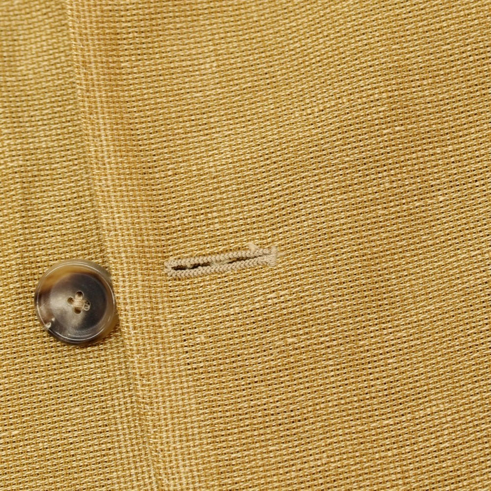 【中古】デペトリロ DE PETRILLO ウールリネン 3B テーラードジャケット イエローベージュ【サイズ48】【 状態ランクA 】【 メンズ 】