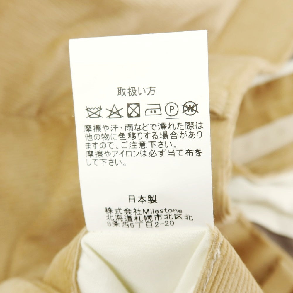 【中古】アフターアワーズ AFTERHOURS × Milestone ストレッチ コーデュロイパンツ ベージュ【サイズ48】【 状態ランクB 】【 メンズ 】