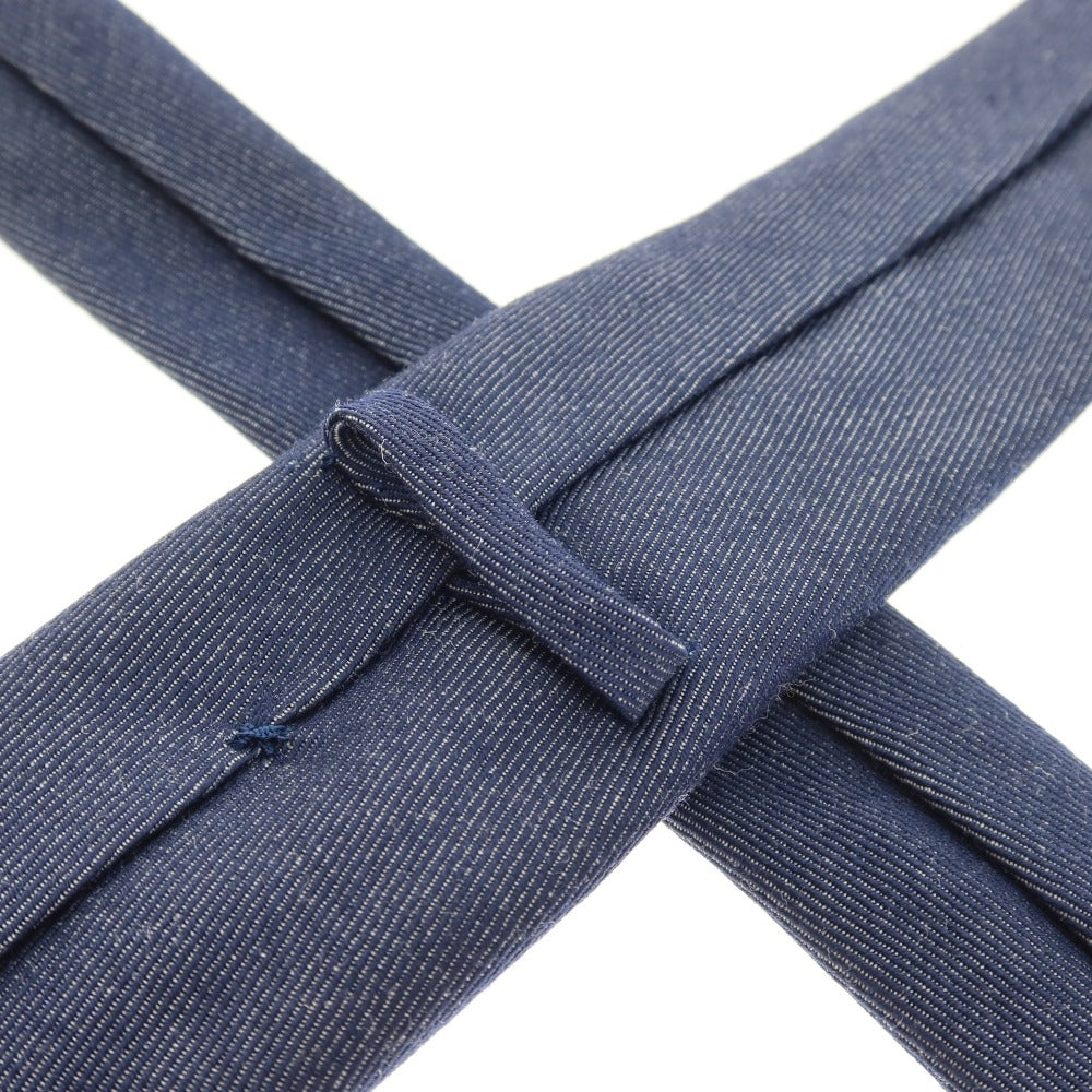 【中古】タイユアタイ TIE YOUR TIE セッテピエゲ ウール 無地ネクタイ ネイビー【 状態ランクB 】【 メンズ 】