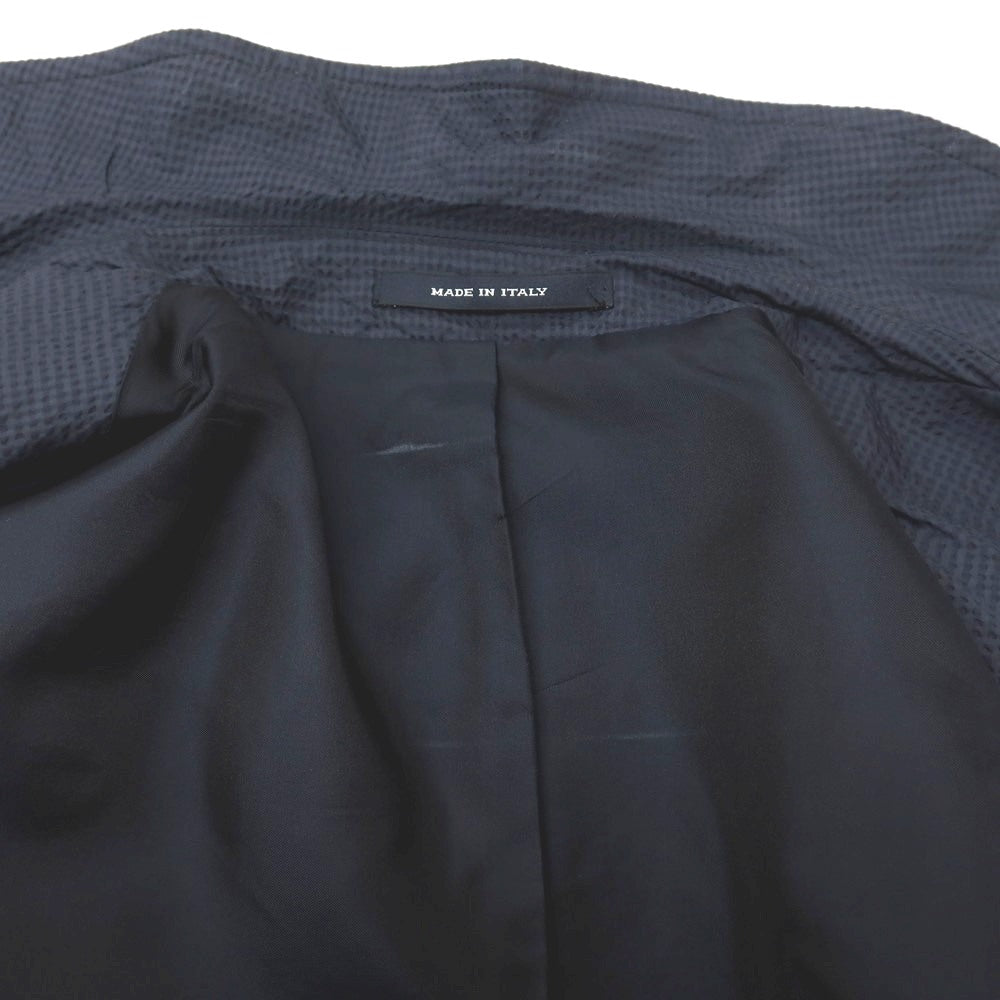 【中古】タリアトーレ TAGLIATORE BARRY ナイロンポリエステル サッカー ステンカラーコート ネイビー【サイズ50】【 状態ランクC 】【 メンズ 】