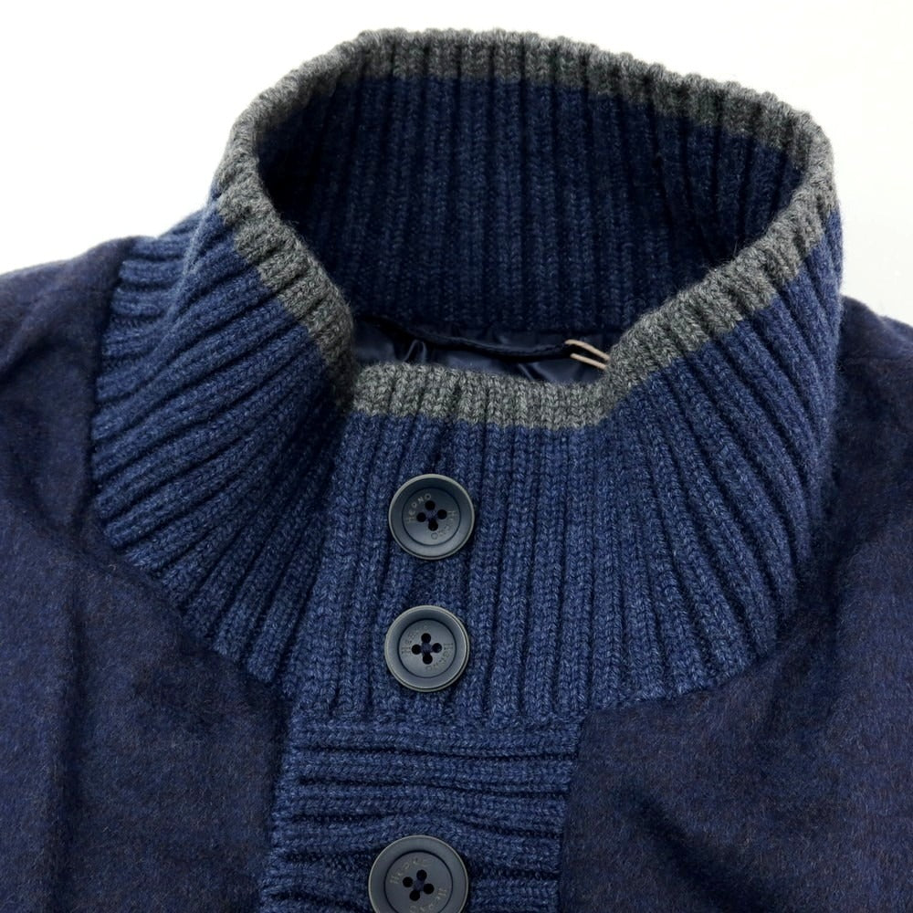 【中古】【未使用】ヘルノ Herno Resort シルクカシミヤ ダウンベスト ネイビー【 サイズ48 】【 状態ランクS 】【 メンズ 】