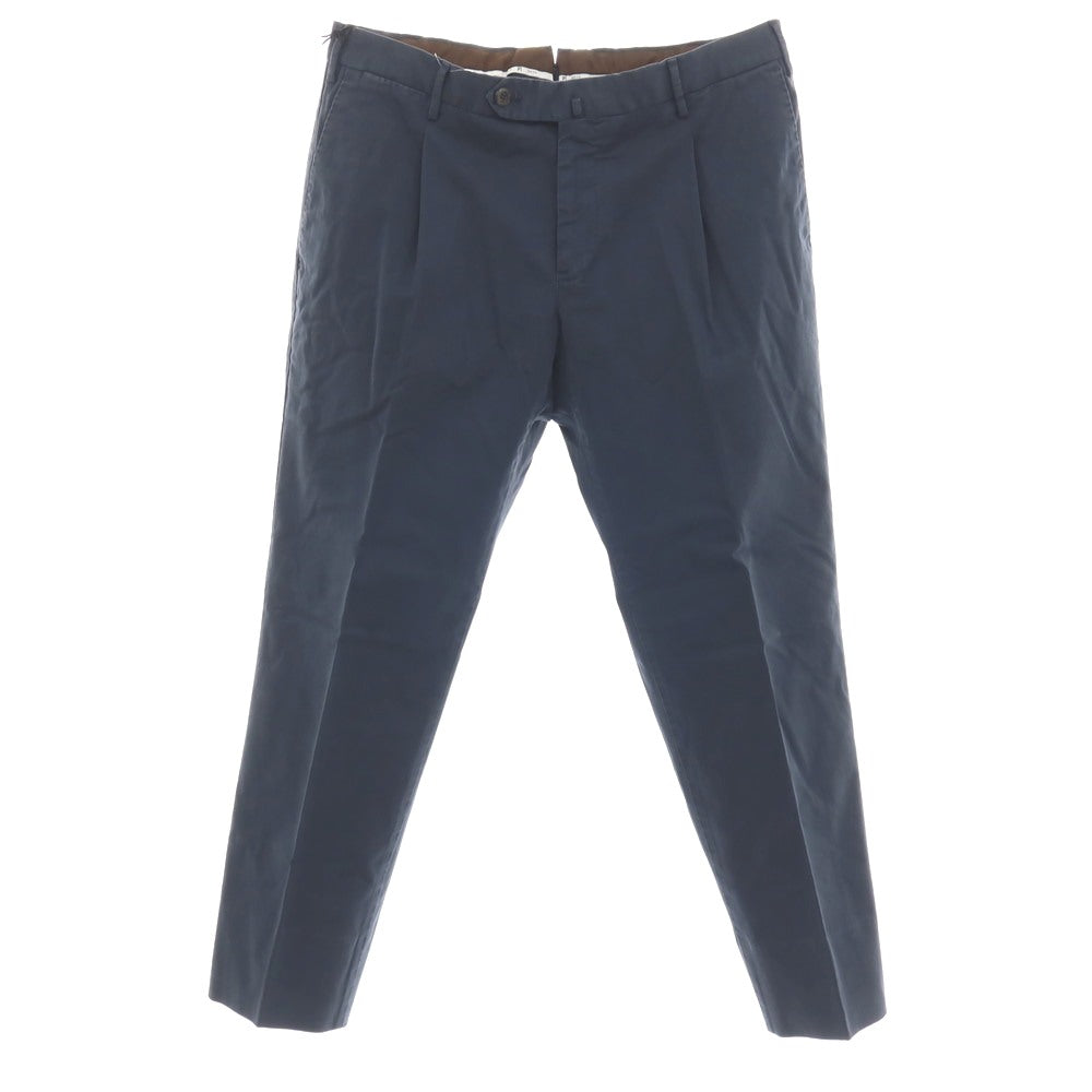 【SALE10%OFF/返品不可】【中古】ピーティートリノ PT TORINO ストレッチ ツイルコットン カジュアルスラックスパンツ ネイビー【 サイズ48 】【 状態ランクB 】【 メンズ 】