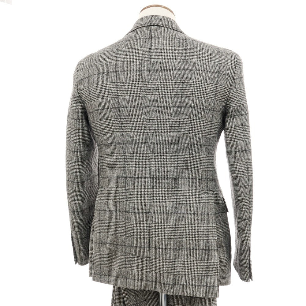 【中古】タリアトーレ TAGLIATORE ウール チェック 2つボタンスーツ グレー【サイズ46】【 状態ランクC 】【 メンズ 】