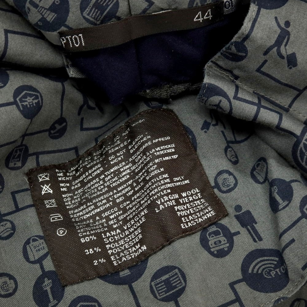 【中古】ピーティーゼロウーノ PT01 ストレッチウールポリエステル ドレススラックスパンツ ダークグレー【サイズ44】【 状態ランクB 】【 メンズ 】