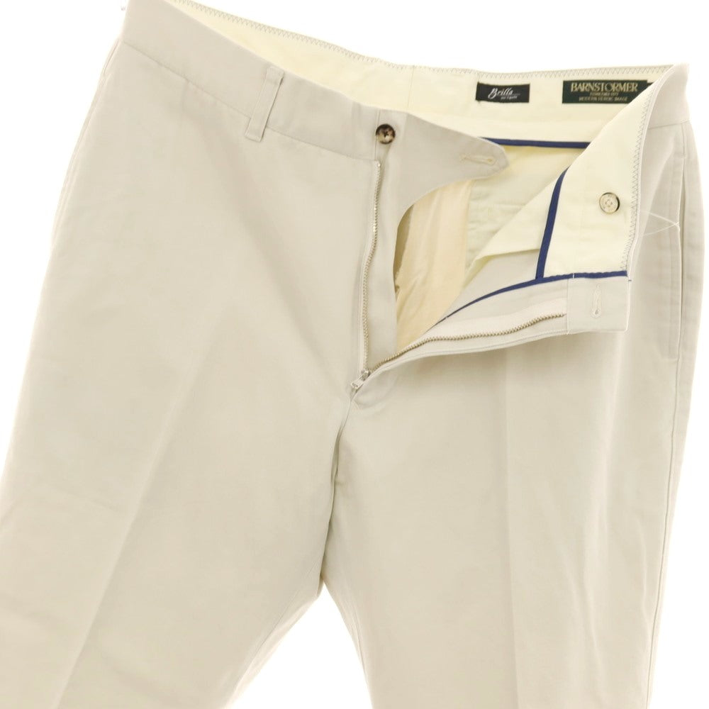 【中古】バーンストーマー BARNSTORMER Brilla per il gusto別注 ツイルコットン カジュアルスラックスパンツ ベージュ【サイズ32】【 状態ランクB 】【 メンズ 】