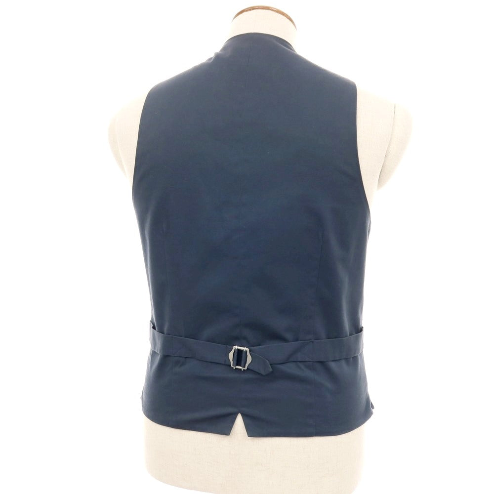 【中古】スリードッツ three dots コットンリネン カジュアル系ジレ ベスト ネイビー【サイズM】【 状態ランクC 】【 メンズ 】