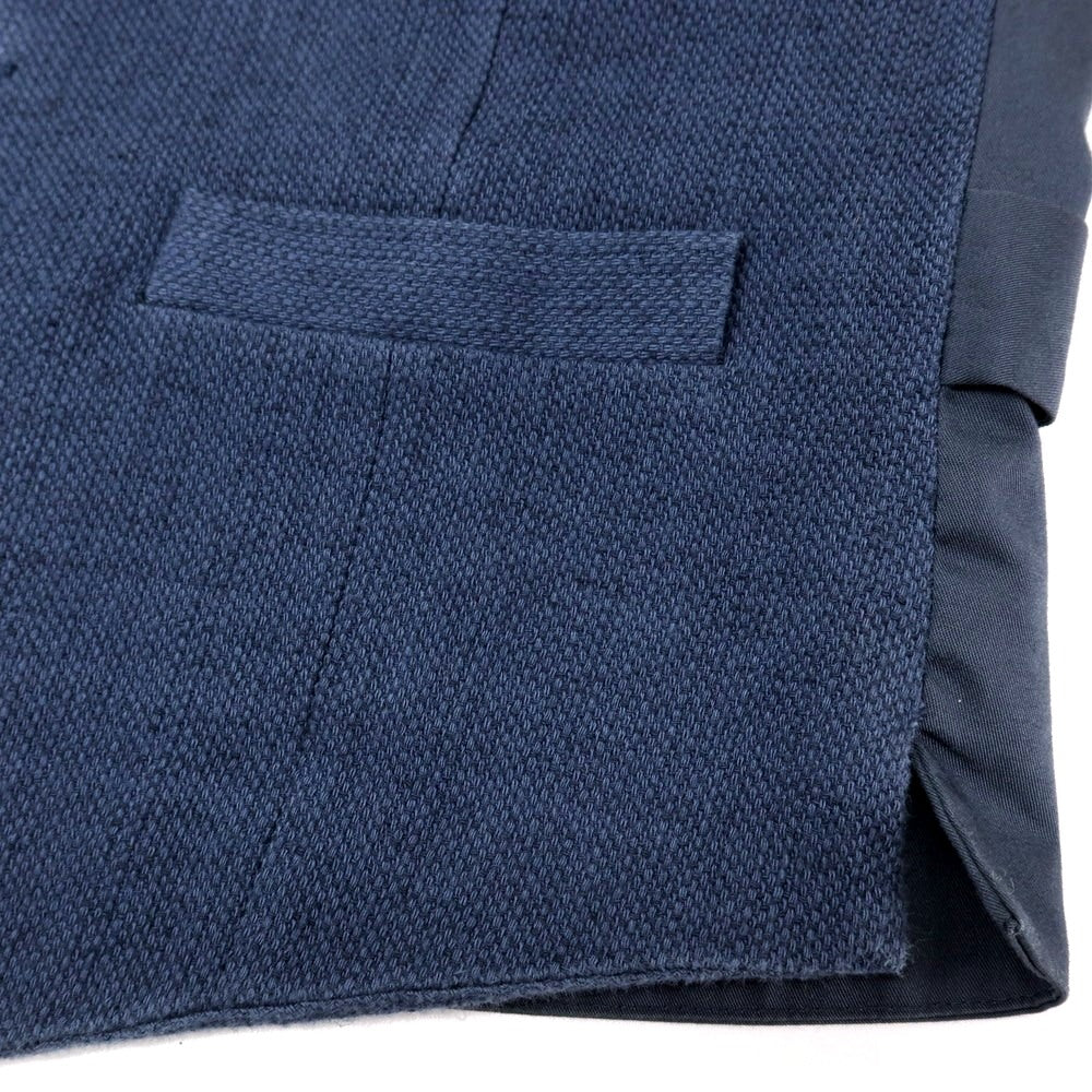 【中古】スリードッツ three dots コットンリネン カジュアル系ジレ ベスト ネイビー【サイズM】【 状態ランクC 】【 メンズ 】