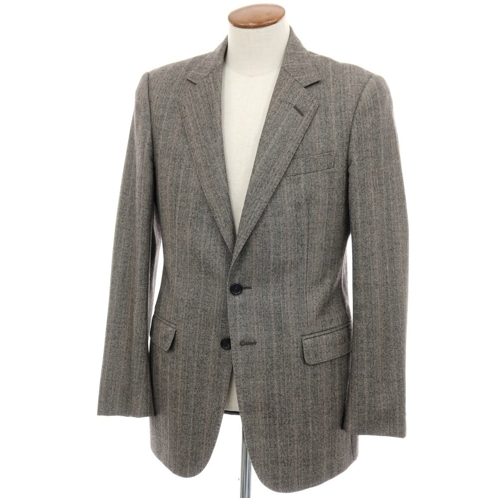 【中古】グッチ GUCCI ウール ストライプ テーラードジャケット グレー【 サイズ48 】【 状態ランクB 】【 メンズ 】