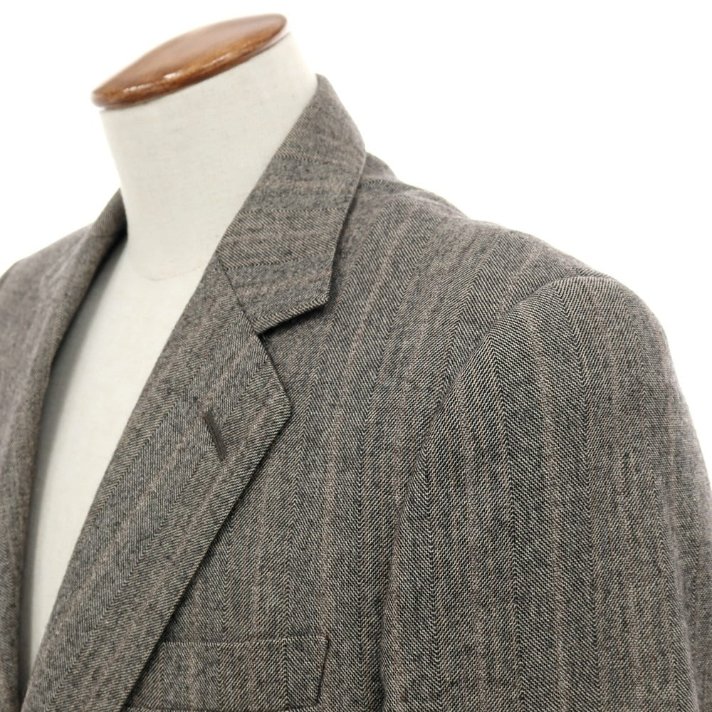 【中古】グッチ GUCCI ウール ストライプ テーラードジャケット グレー【 サイズ48 】【 状態ランクB 】【 メンズ 】