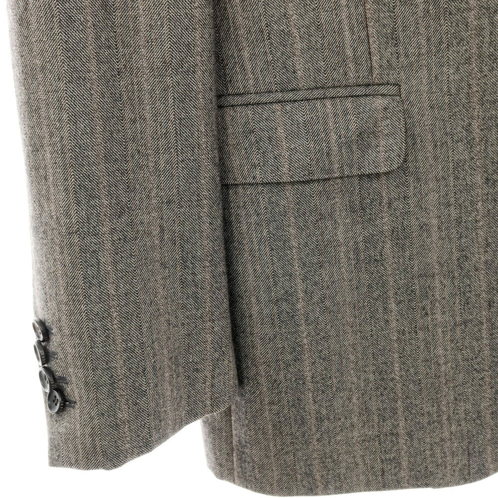 【中古】グッチ GUCCI ウール ストライプ テーラードジャケット グレー【 サイズ48 】【 状態ランクB 】【 メンズ 】