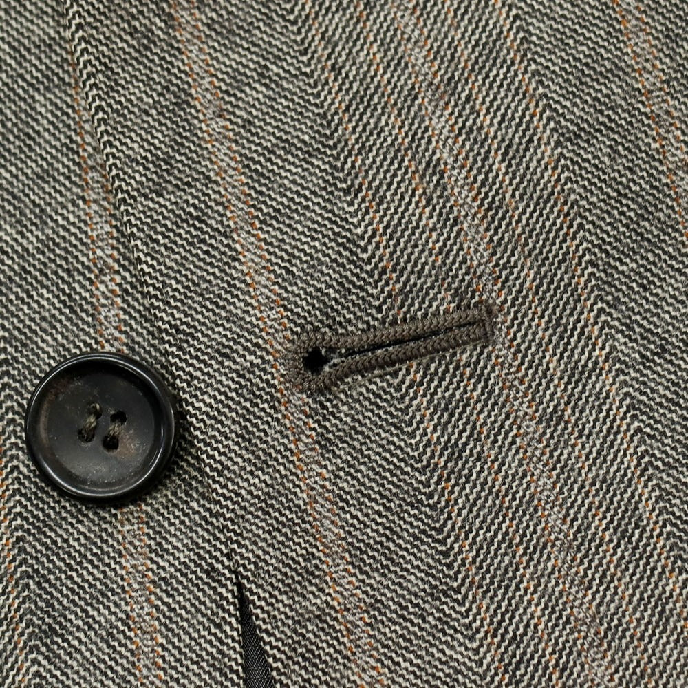 【中古】グッチ GUCCI ウール ストライプ テーラードジャケット グレー【サイズ48】【 状態ランクB 】【 メンズ 】