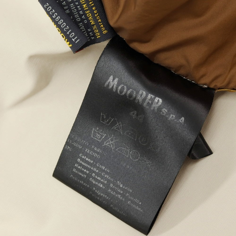 【中古】ムーレー MOORER コットンポリエステル ステンカラーコート ベージュ【サイズ44】【 状態ランクC 】【 メンズ 】